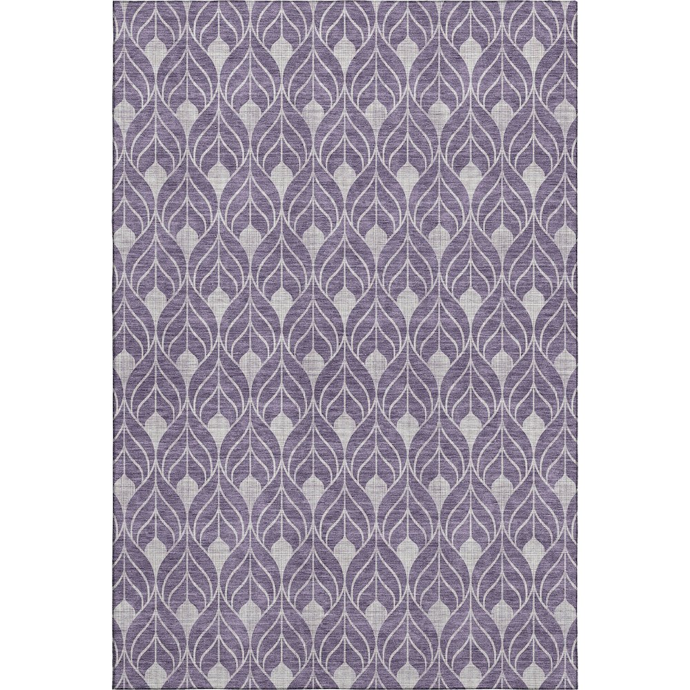 Luxury Washable Indoor/Outdoor The Reserve Plum 2'6" x 3'10" Rug. Picture 1