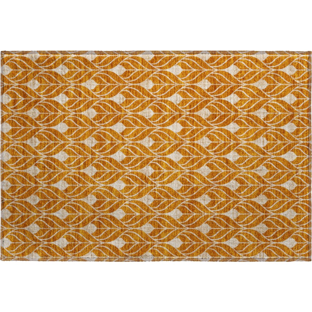Luxury Washable Indoor/Outdoor The Reserve Terracotta 1'8" x 2'6" Rug. Picture 1