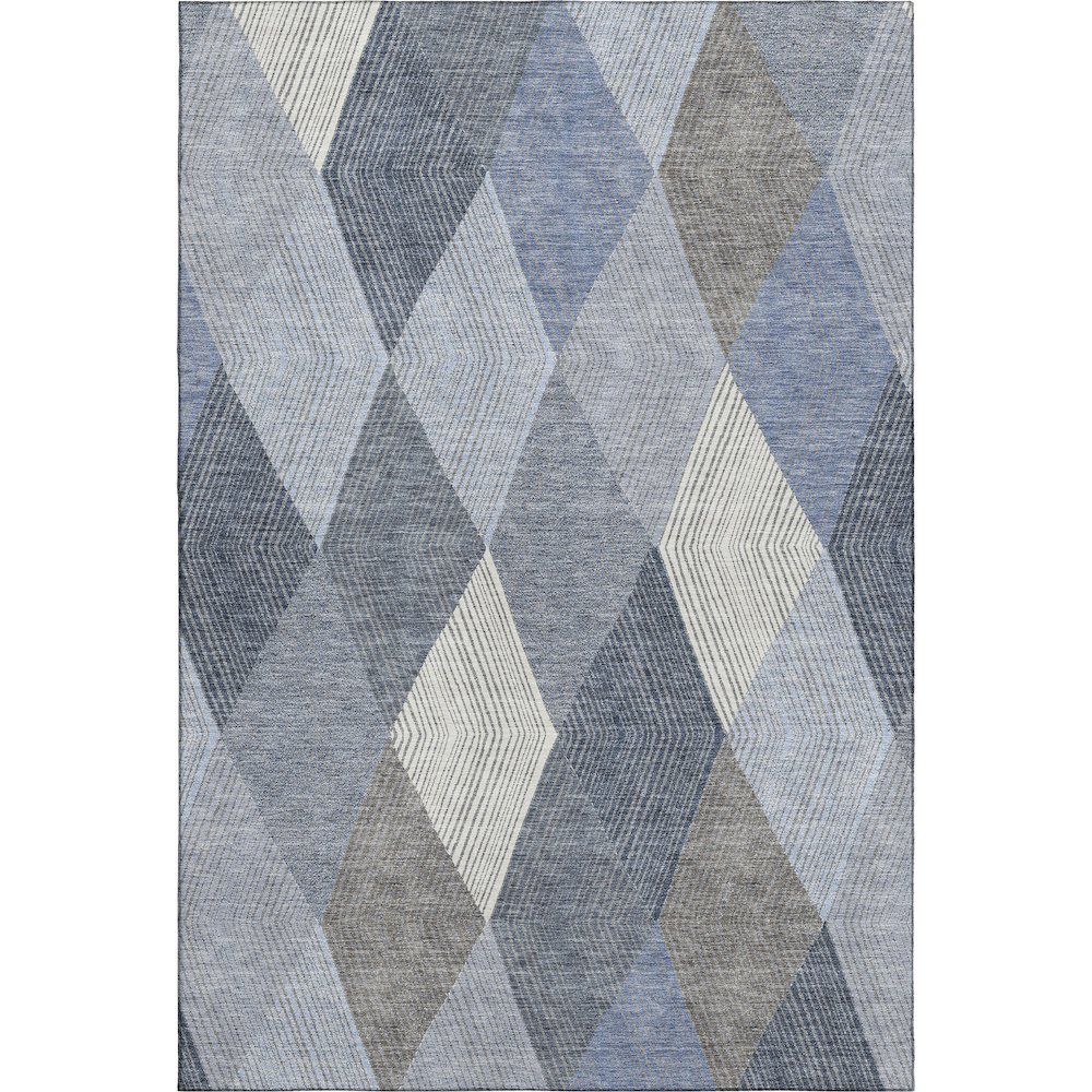 Luxury Washable Indoor/Outdoor The Reserve Denim 2'6" x 3'10" Rug. Picture 1