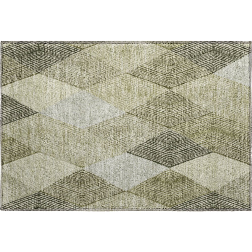 Luxury Washable Indoor/Outdoor The Reserve Fern 1'8" x 2'6" Rug. Picture 1