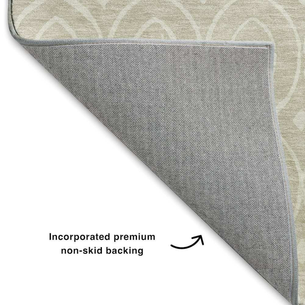 Luxury Washable Indoor/Outdoor The Reserve Beige 1'8" x 2'6" Rug. Picture 4