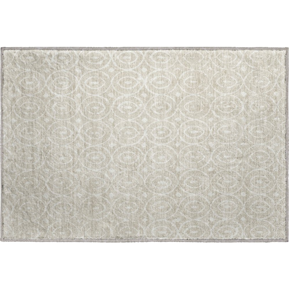 Luxury Washable Indoor/Outdoor The Reserve Beige 1'8" x 2'6" Rug. Picture 1