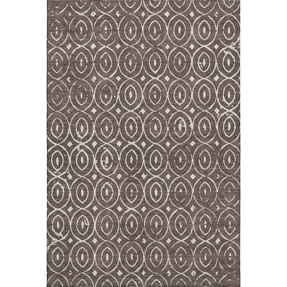 Luxury Washable Indoor/Outdoor The Reserve Brown 2'6" x 3'10" Rug. Picture 1