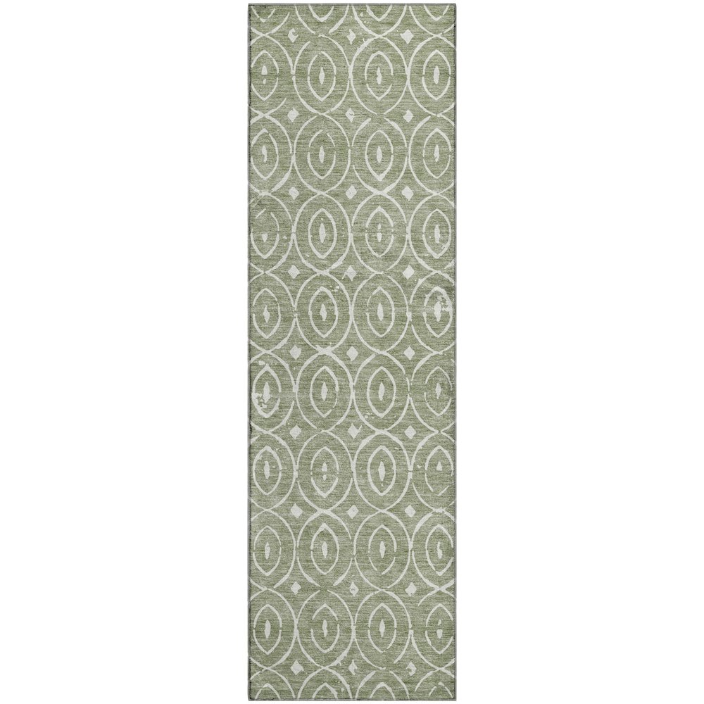 Luxury Washable Indoor/Outdoor The Reserve Fern 2'3" x 7'6" Runner Rug. Picture 1
