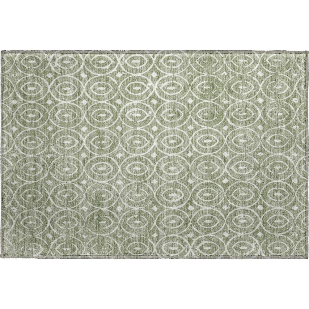 Luxury Washable Indoor/Outdoor The Reserve Fern 1'8" x 2'6" Rug. Picture 1