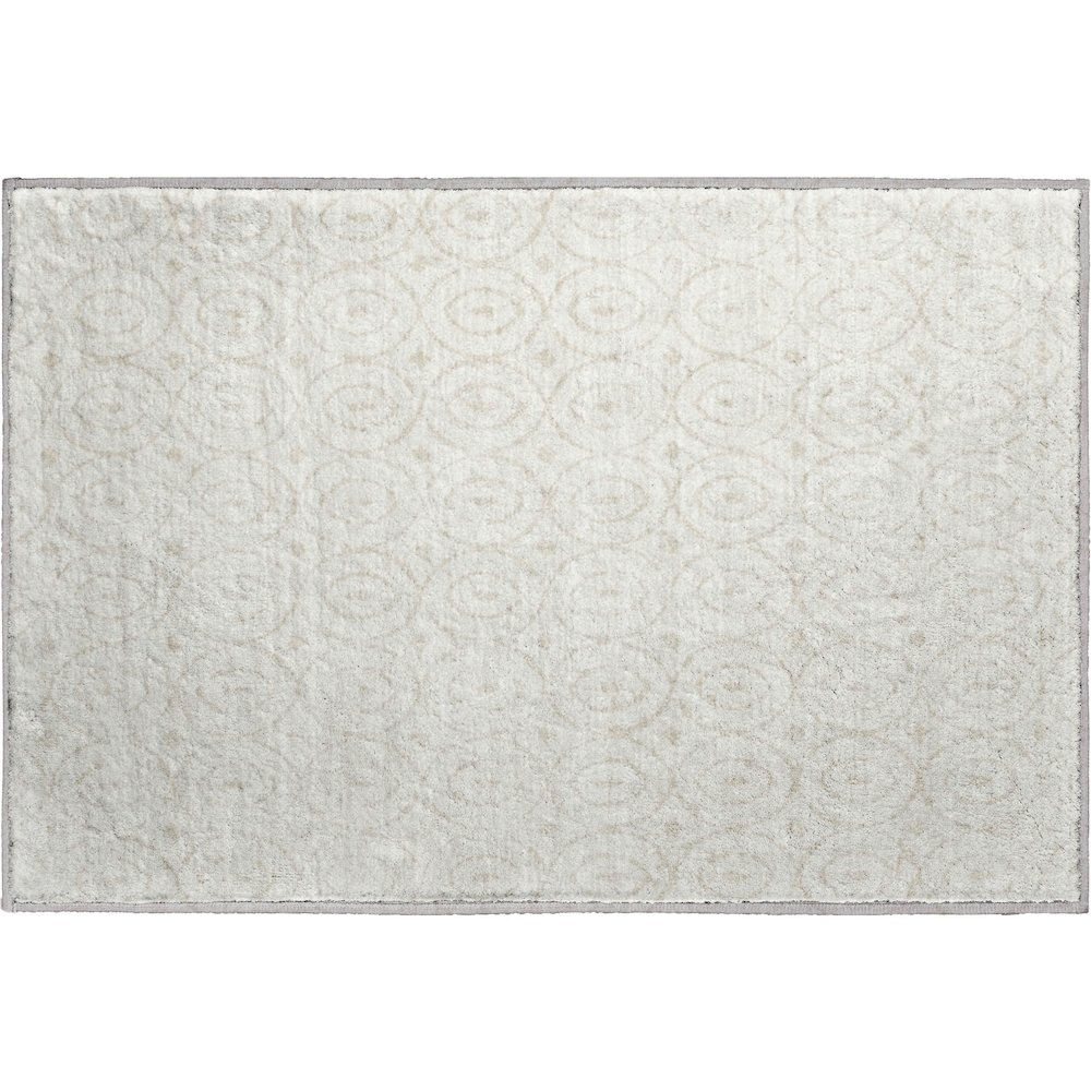 Luxury Washable Indoor/Outdoor The Reserve Ivory 1'8" x 2'6" Rug. Picture 1