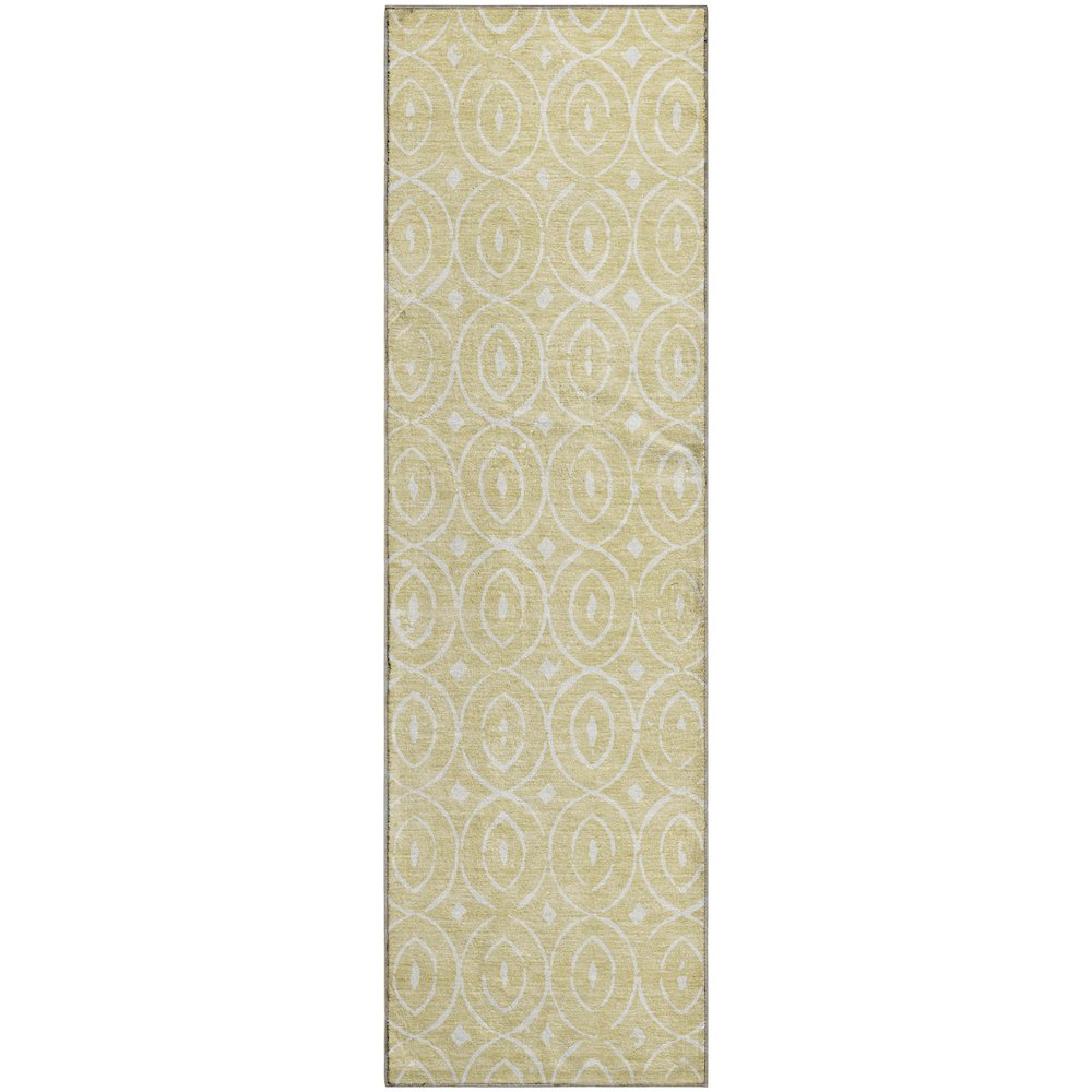 Luxury Washable Indoor/Outdoor The Reserve Wheat 2'3" x 7'6" Runner Rug. Picture 1