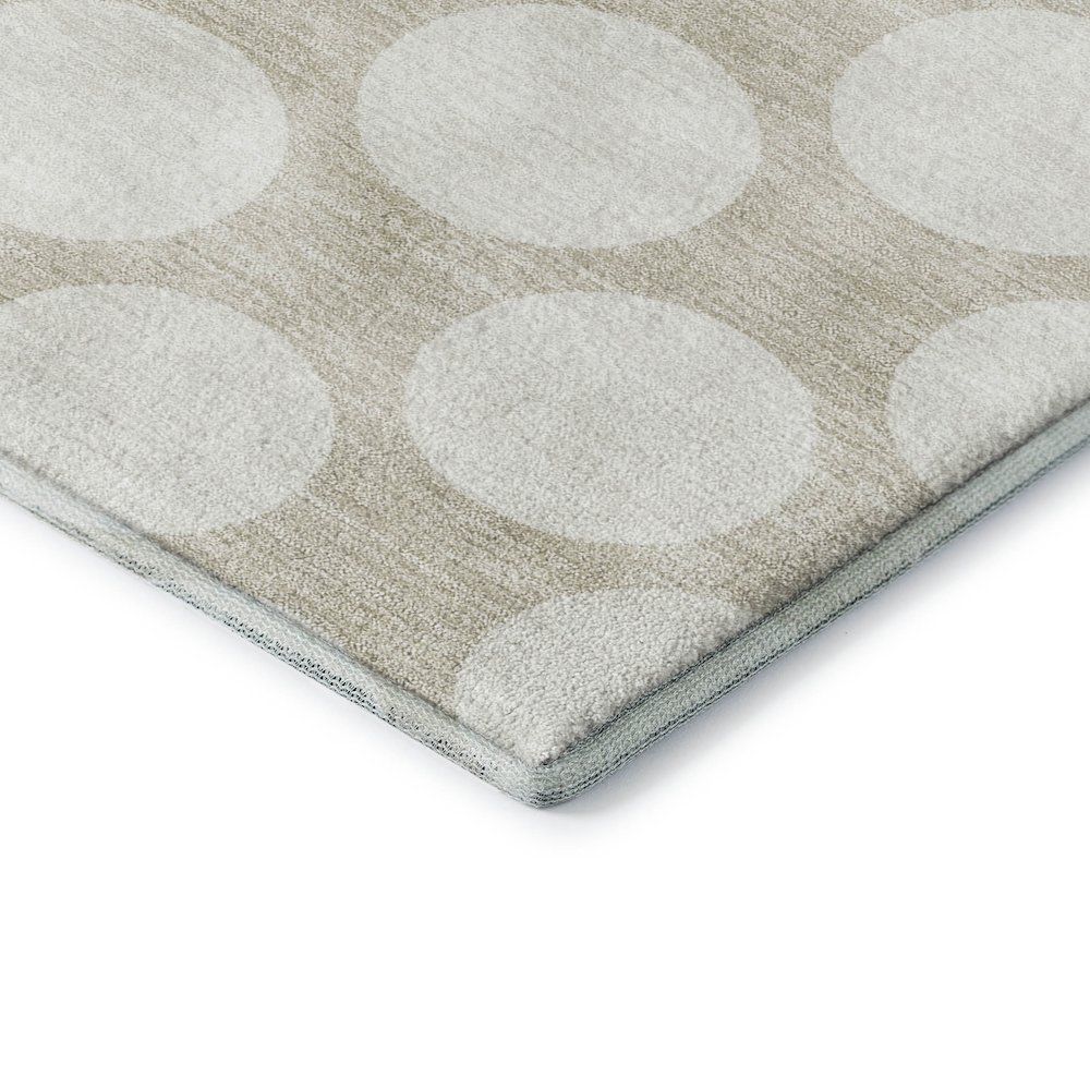 Luxury Washable Indoor/Outdoor The Reserve Beige 1'8" x 2'6" Rug. Picture 2