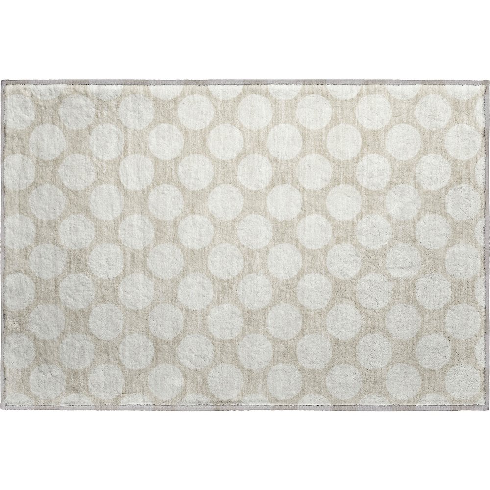 Luxury Washable Indoor/Outdoor The Reserve Beige 1'8" x 2'6" Rug. Picture 1
