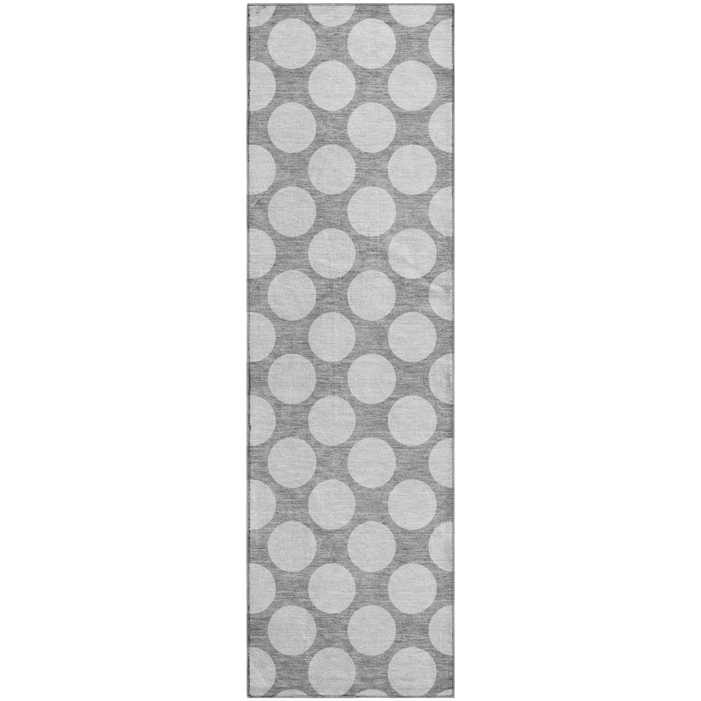Luxury Washable Indoor/Outdoor The Reserve Gray 2'3" x 7'6" Runner Rug. Picture 1