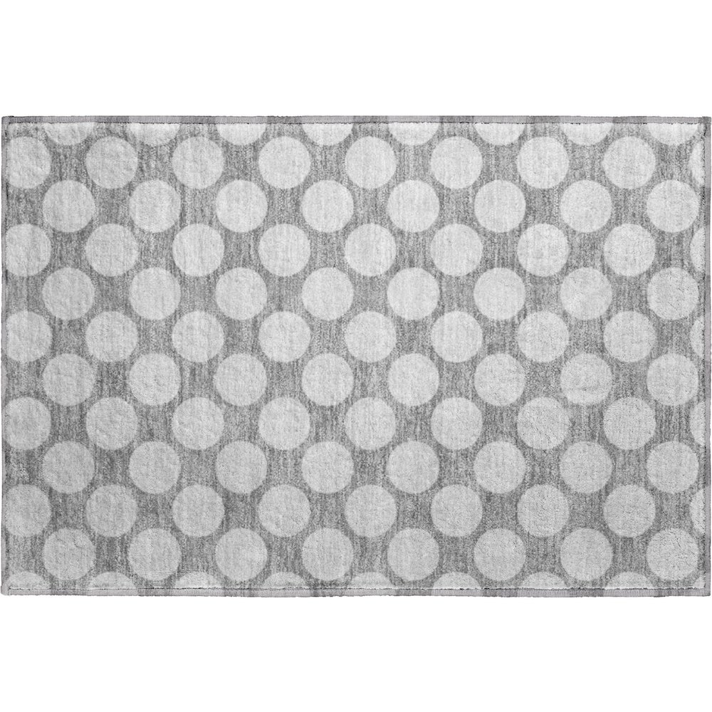 Luxury Washable Indoor/Outdoor The Reserve Gray 1'8" x 2'6" Rug. Picture 1