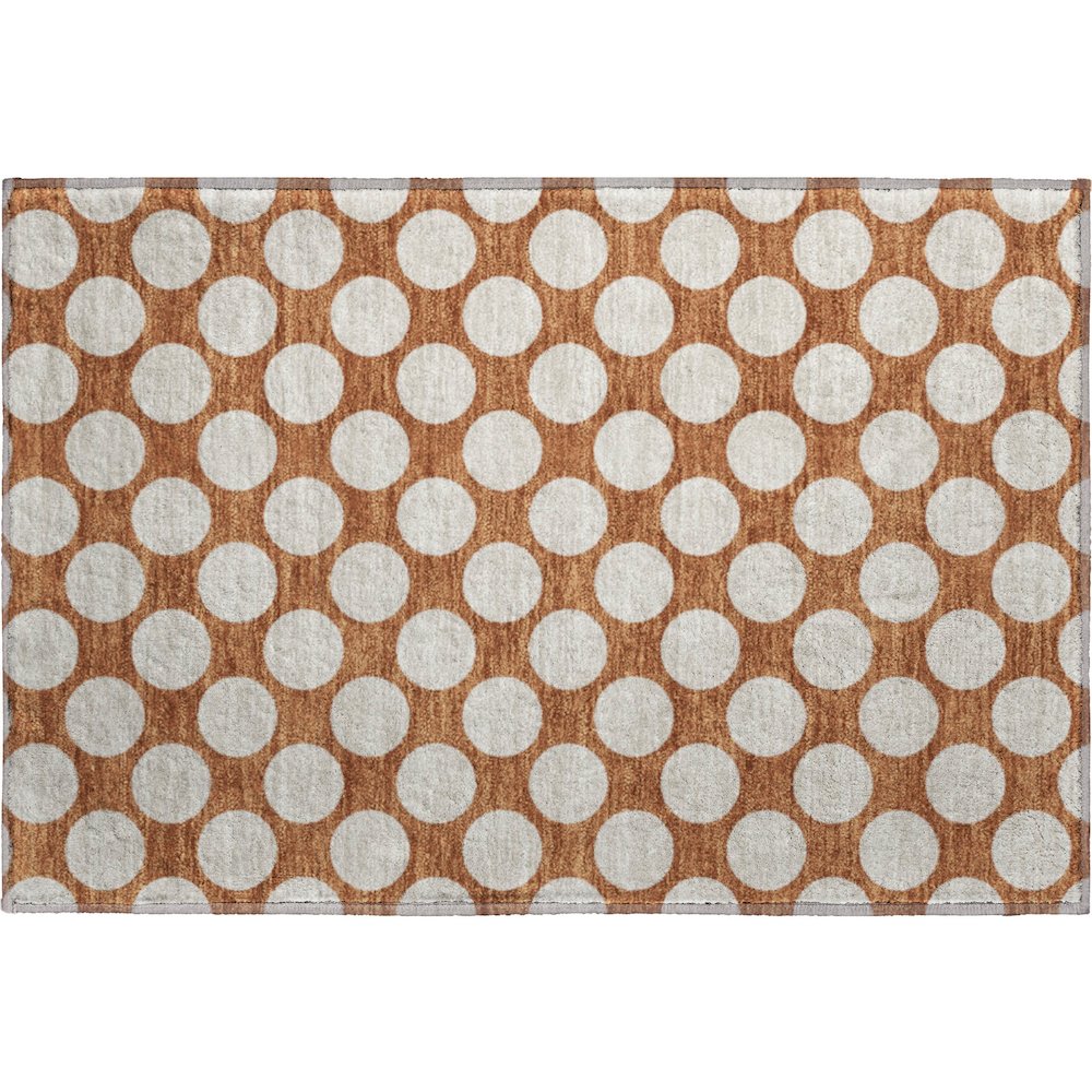 Luxury Washable Indoor/Outdoor The Reserve Paprika 1'8" x 2'6" Rug. Picture 1