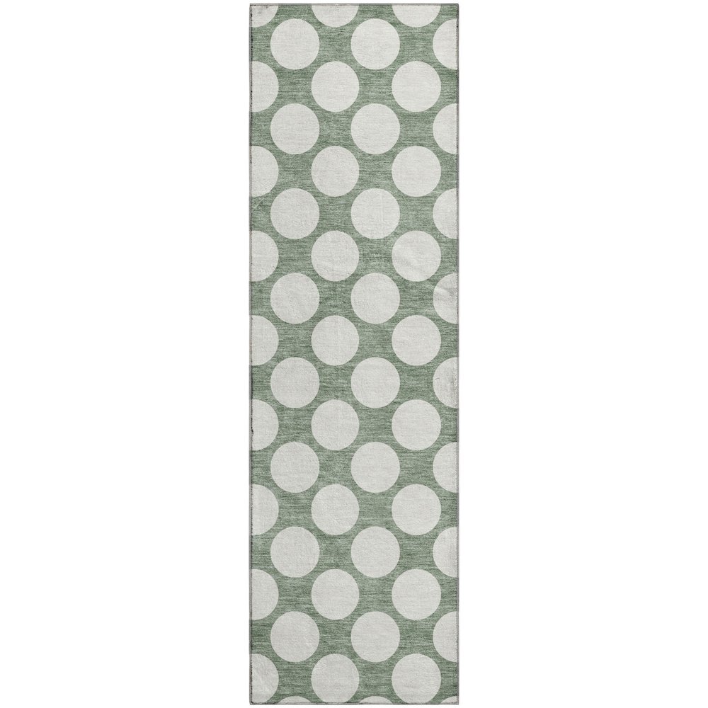 Luxury Washable Indoor/Outdoor The Reserve Sage 2'3" x 7'6" Runner Rug. Picture 1