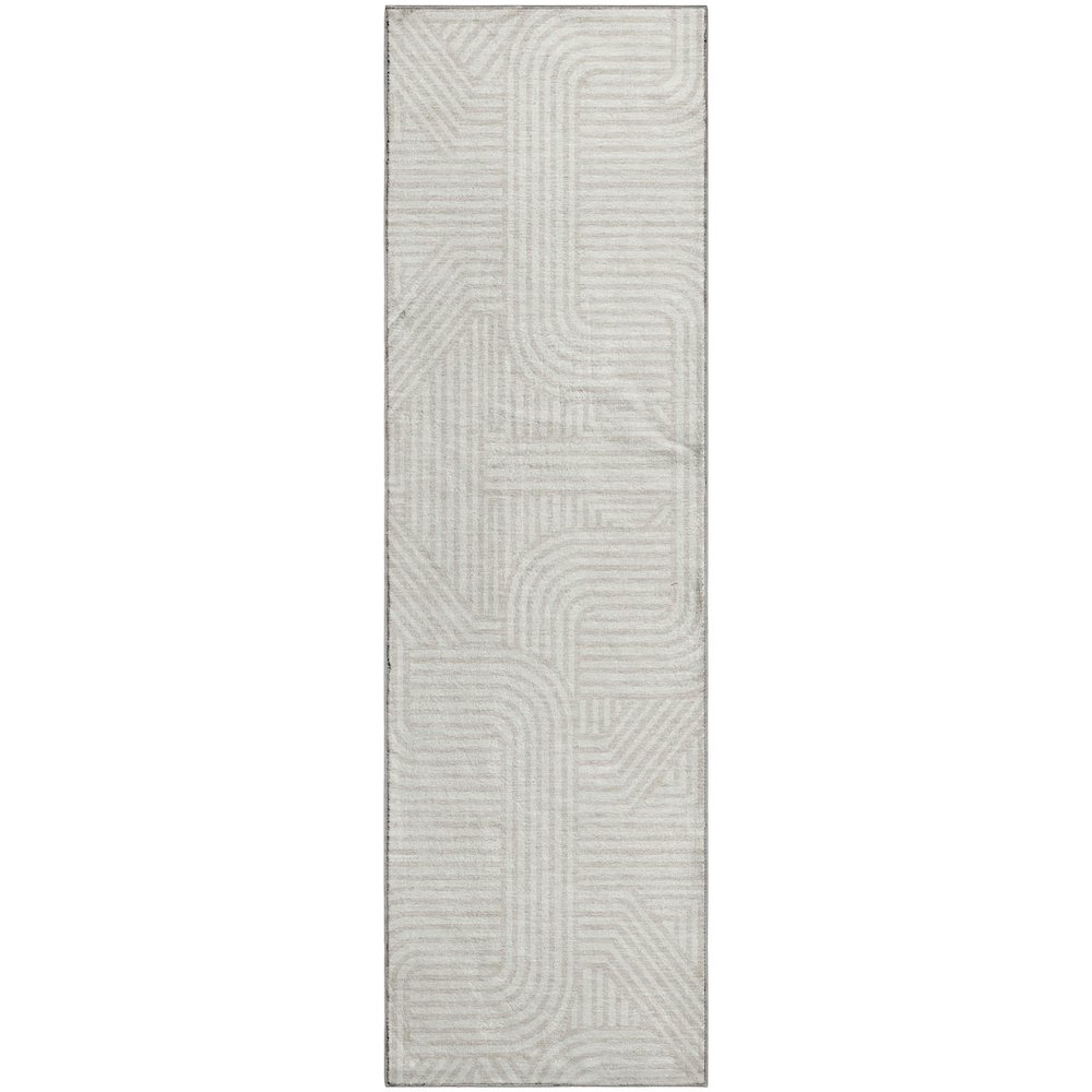 Luxury Washable Indoor/Outdoor The Reserve Linen 2'3" x 7'6" Runner Rug. Picture 1