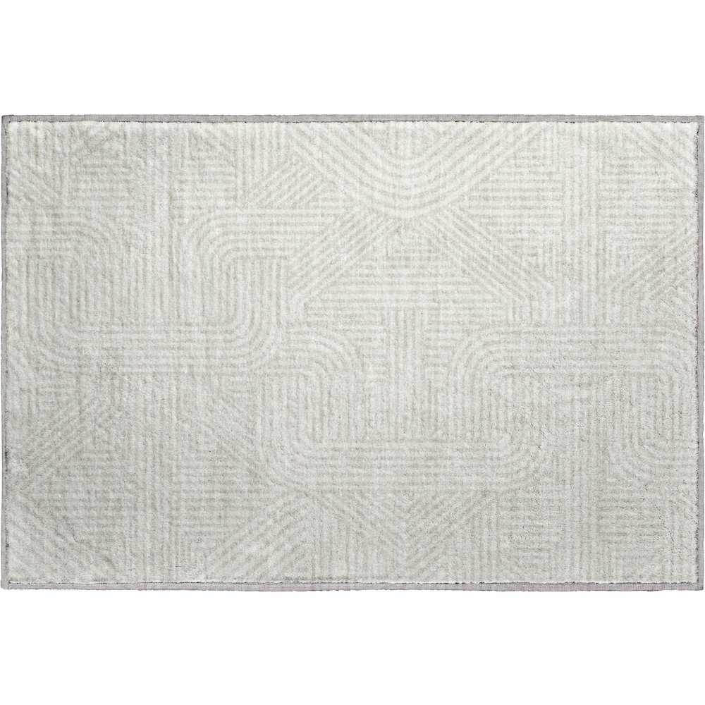 Luxury Washable Indoor/Outdoor The Reserve Linen 1'8" x 2'6" Rug. Picture 1