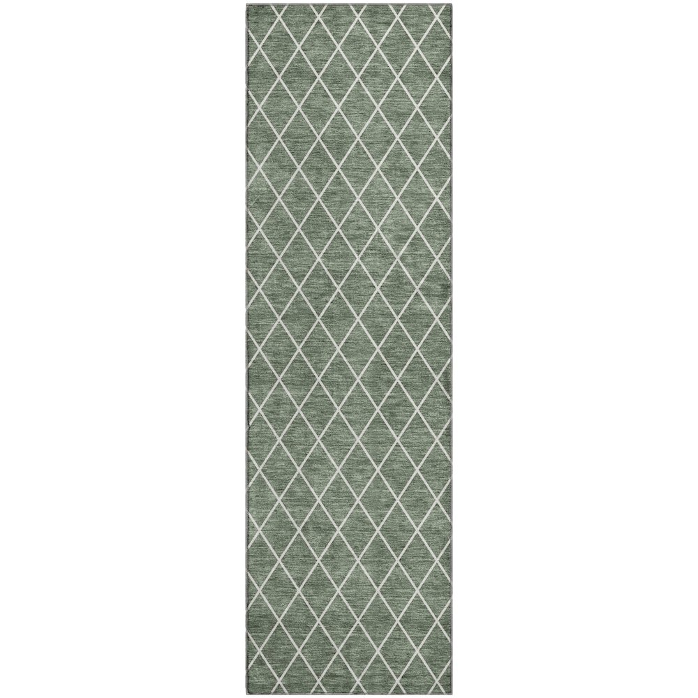 Luxury Washable Indoor/Outdoor The Reserve Basil 2'3" x 7'6" Runner Rug. Picture 1