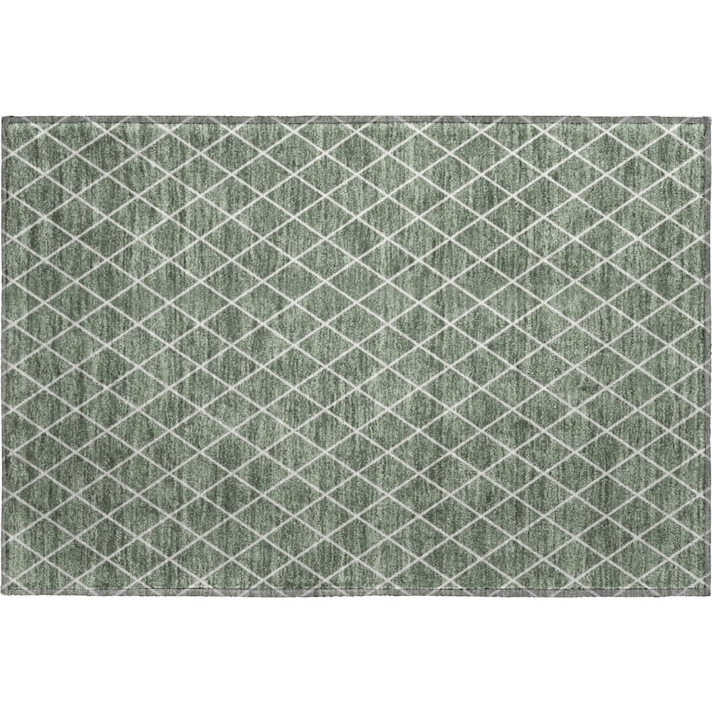 Luxury Washable Indoor/Outdoor The Reserve Basil 1'8" x 2'6" Rug. Picture 1
