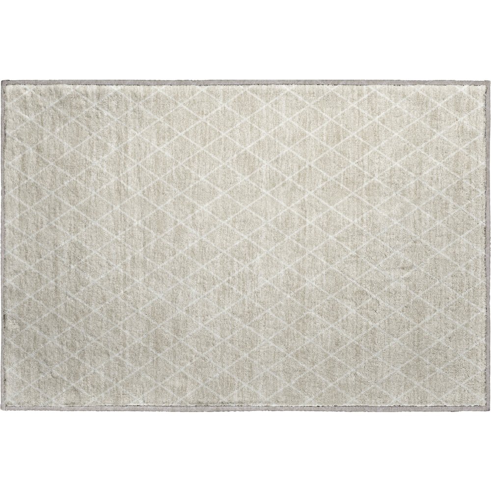 Luxury Washable Indoor/Outdoor The Reserve Beige 1'8" x 2'6" Rug. Picture 1
