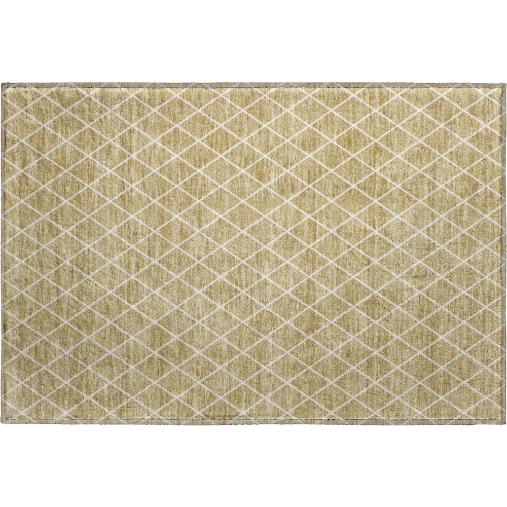 Luxury Washable Indoor/Outdoor The Reserve Walnut 1'8" x 2'6" Rug. Picture 1