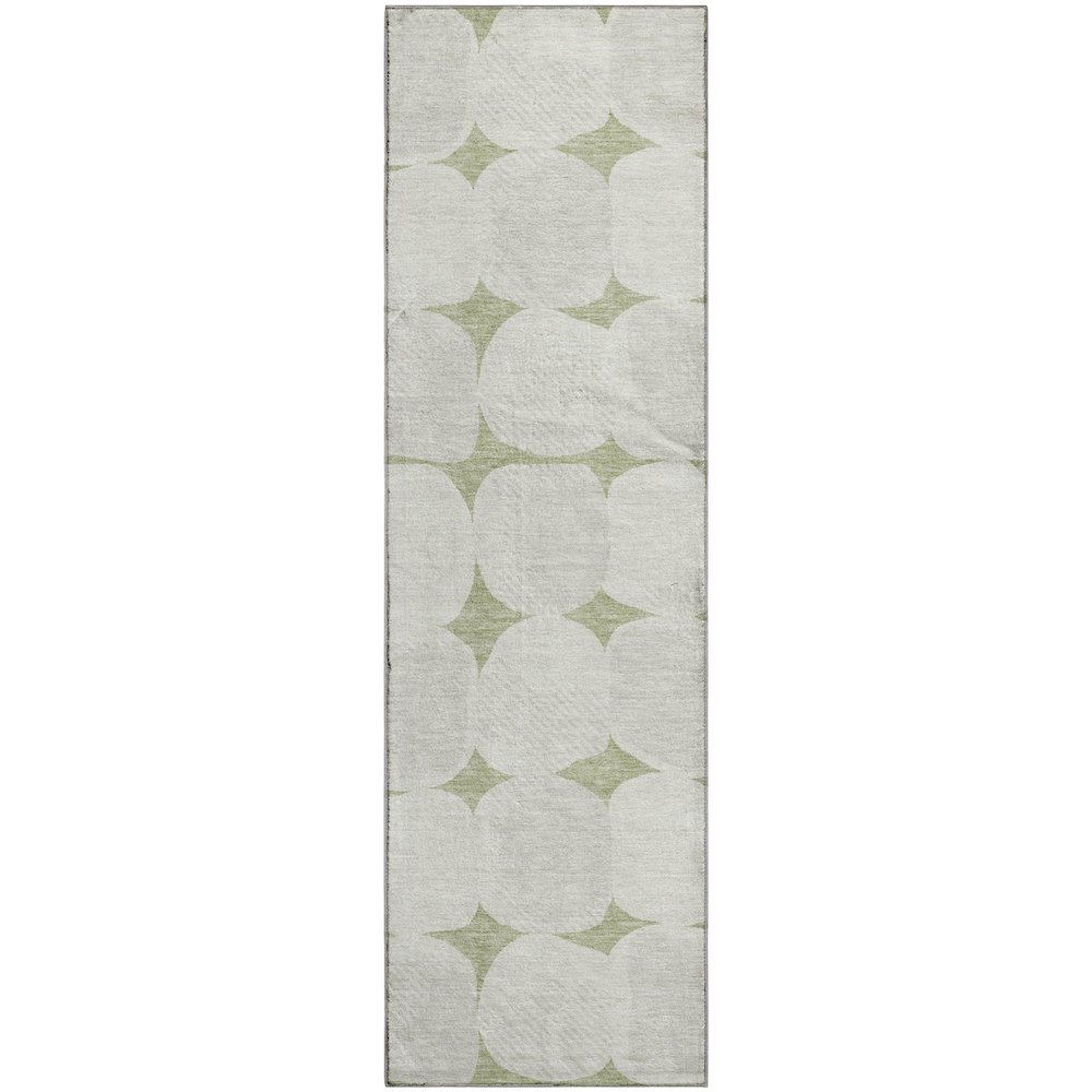 Luxury Washable Indoor/Outdoor The Reserve Aloe 2'3" x 7'6" Runner Rug. Picture 1