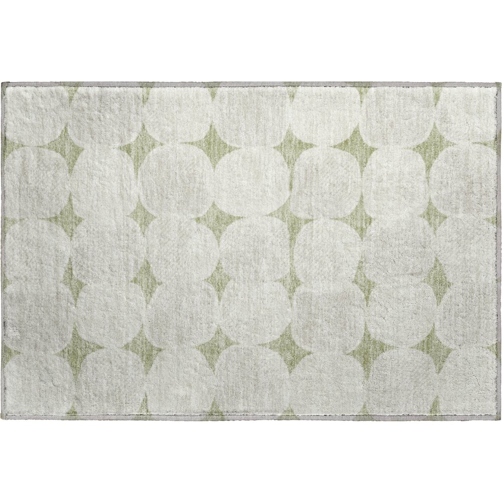 Luxury Washable Indoor/Outdoor The Reserve Aloe 1'8" x 2'6" Rug. Picture 1