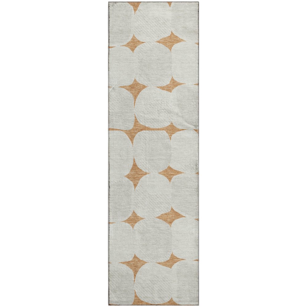 Luxury Washable Indoor/Outdoor The Reserve Copper 2'3" x 7'6" Runner Rug. Picture 1
