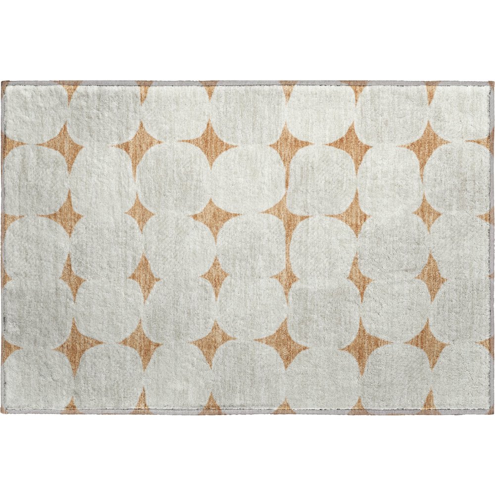 Luxury Washable Indoor/Outdoor The Reserve Copper 1'8" x 2'6" Rug. Picture 1
