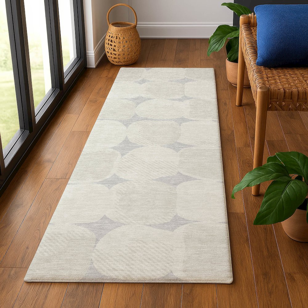 Luxury Washable Indoor/Outdoor The Reserve Gray 2'3" x 7'6" Runner Rug. Picture 5