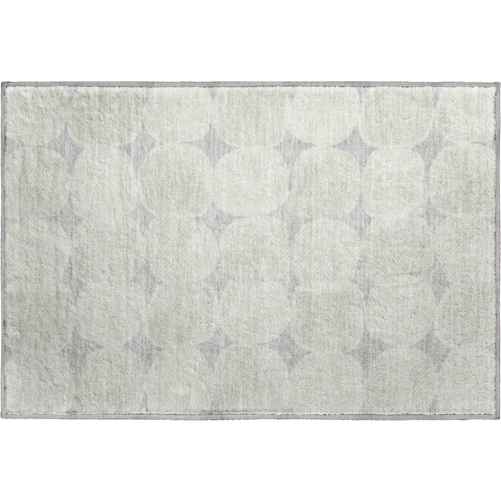 Luxury Washable Indoor/Outdoor The Reserve Gray 1'8" x 2'6" Rug. Picture 1