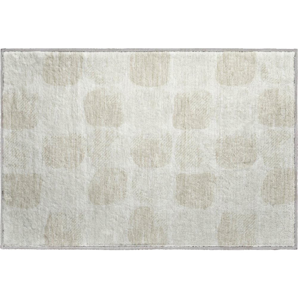 Luxury Washable Indoor/Outdoor The Reserve Ivory 1'8" x 2'6" Rug. Picture 1