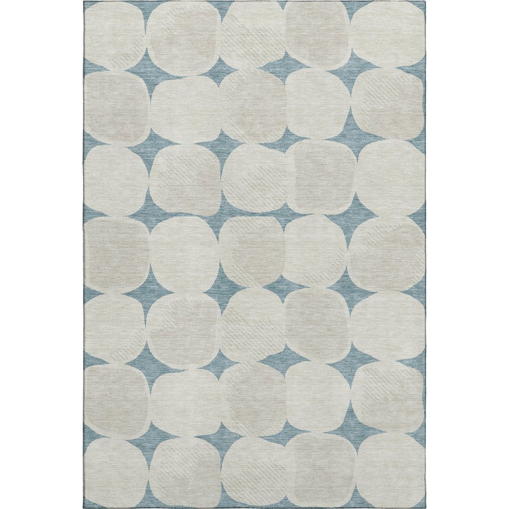 Luxury Washable Indoor/Outdoor The Reserve Teal 2'6" x 3'10" Rug. Picture 1