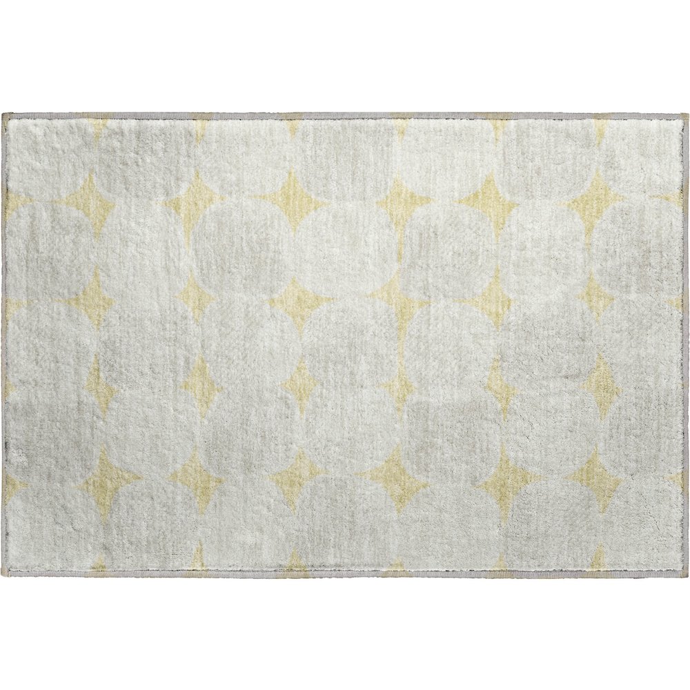 Luxury Washable Indoor/Outdoor The Reserve Wheat 1'8" x 2'6" Rug. Picture 1