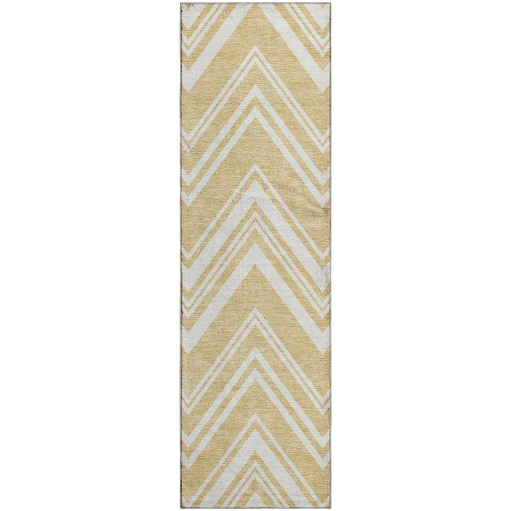 Luxury Washable Indoor/Outdoor The Reserve Honey 2'3" x 7'6" Runner Rug. Picture 1