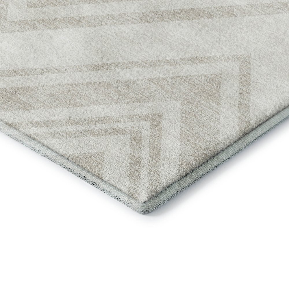Luxury Washable Indoor/Outdoor The Reserve Ivory 1'8" x 2'6" Rug. Picture 2