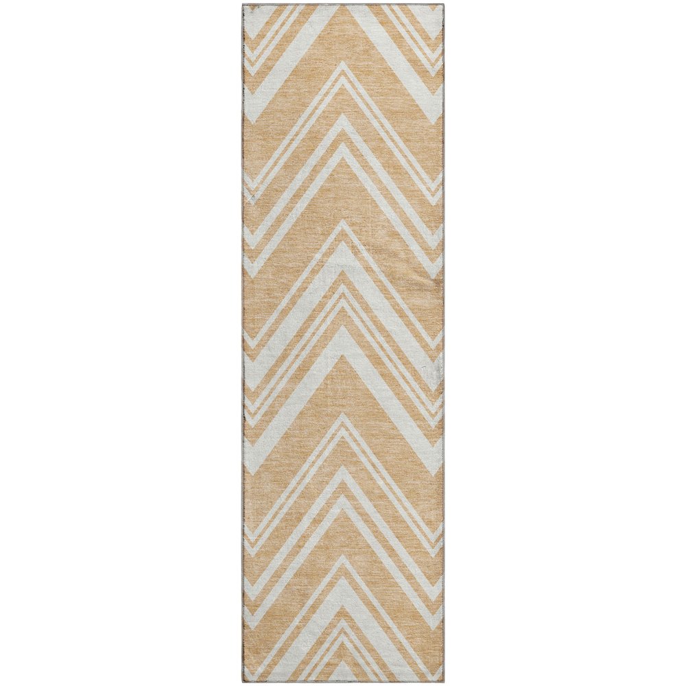 Luxury Washable Indoor/Outdoor The Reserve Peach 2'3" x 7'6" Runner Rug. Picture 1