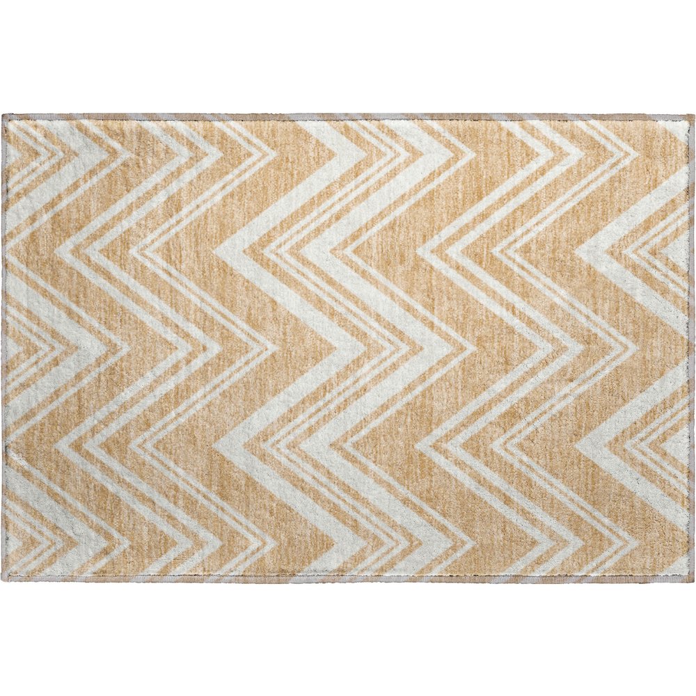 Luxury Washable Indoor/Outdoor The Reserve Peach 1'8" x 2'6" Rug. Picture 1