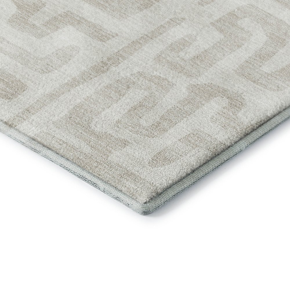 Luxury Washable Indoor/Outdoor The Reserve Ivory 1'8" x 2'6" Rug. Picture 2