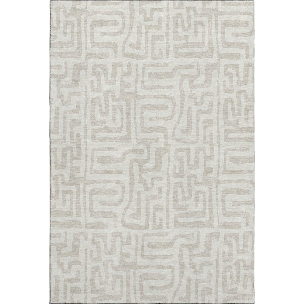 Luxury Washable Indoor/Outdoor The Reserve Ivory 2'6" x 3'10" Rug. Picture 1