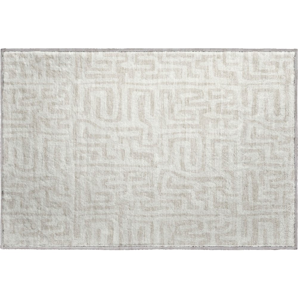 Luxury Washable Indoor/Outdoor The Reserve Ivory 1'8" x 2'6" Rug. Picture 1