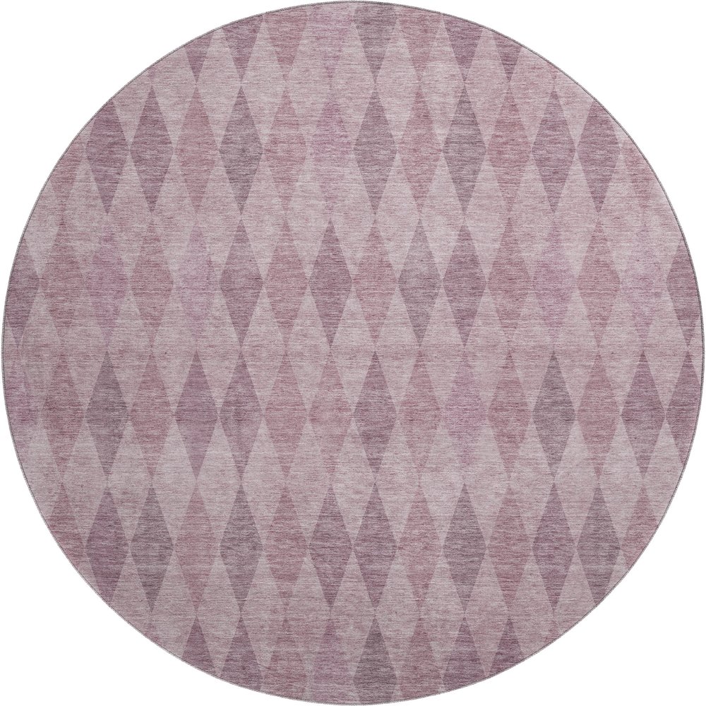 Luxury Washable Indoor/Outdoor The Reserve Blush 8' x 8' Round Rug. Picture 1