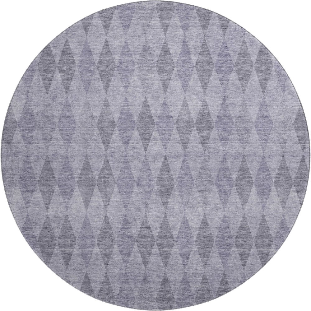 Luxury Washable Indoor/Outdoor The Reserve Lavender 8' x 8' Round Rug. Picture 1