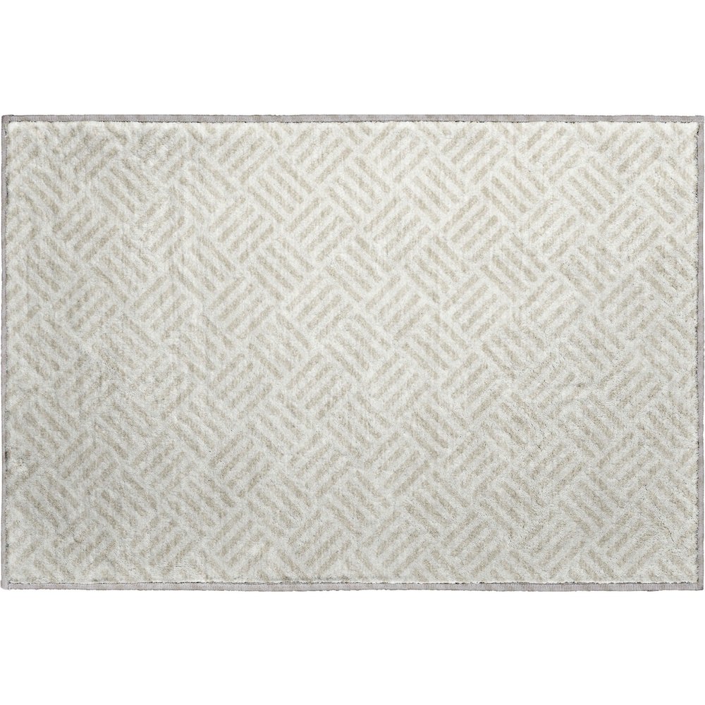 Luxury Washable Indoor/Outdoor The Reserve Ivory 1'8" x 2'6" Rug. Picture 1