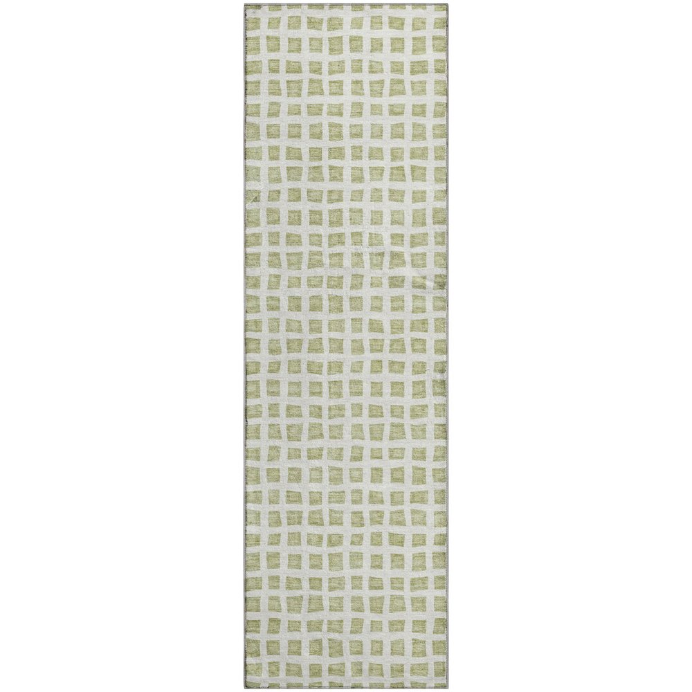 Luxury Washable Indoor/Outdoor The Reserve Aloe 2'3" x 7'6" Runner Rug. Picture 1