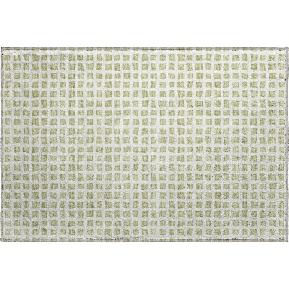 Luxury Washable Indoor/Outdoor The Reserve Aloe 1'8" x 2'6" Rug. Picture 1