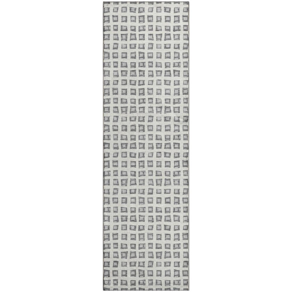 Luxury Washable Indoor/Outdoor The Reserve Gray 2'3" x 7'6" Runner Rug. Picture 1