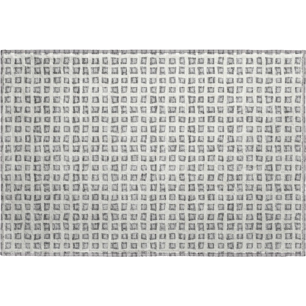 Luxury Washable Indoor/Outdoor The Reserve Gray 1'8" x 2'6" Rug. Picture 1