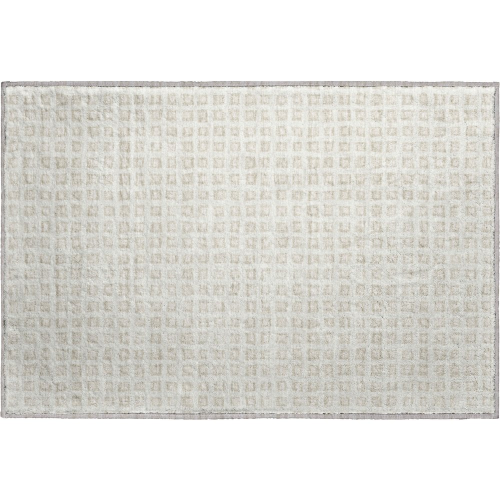 Luxury Washable Indoor/Outdoor The Reserve Ivory 1'8" x 2'6" Rug. Picture 1