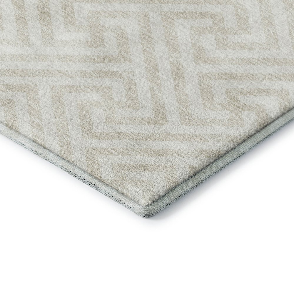 Luxury Washable Indoor/Outdoor The Reserve Beige 1'8" x 2'6" Rug. Picture 2