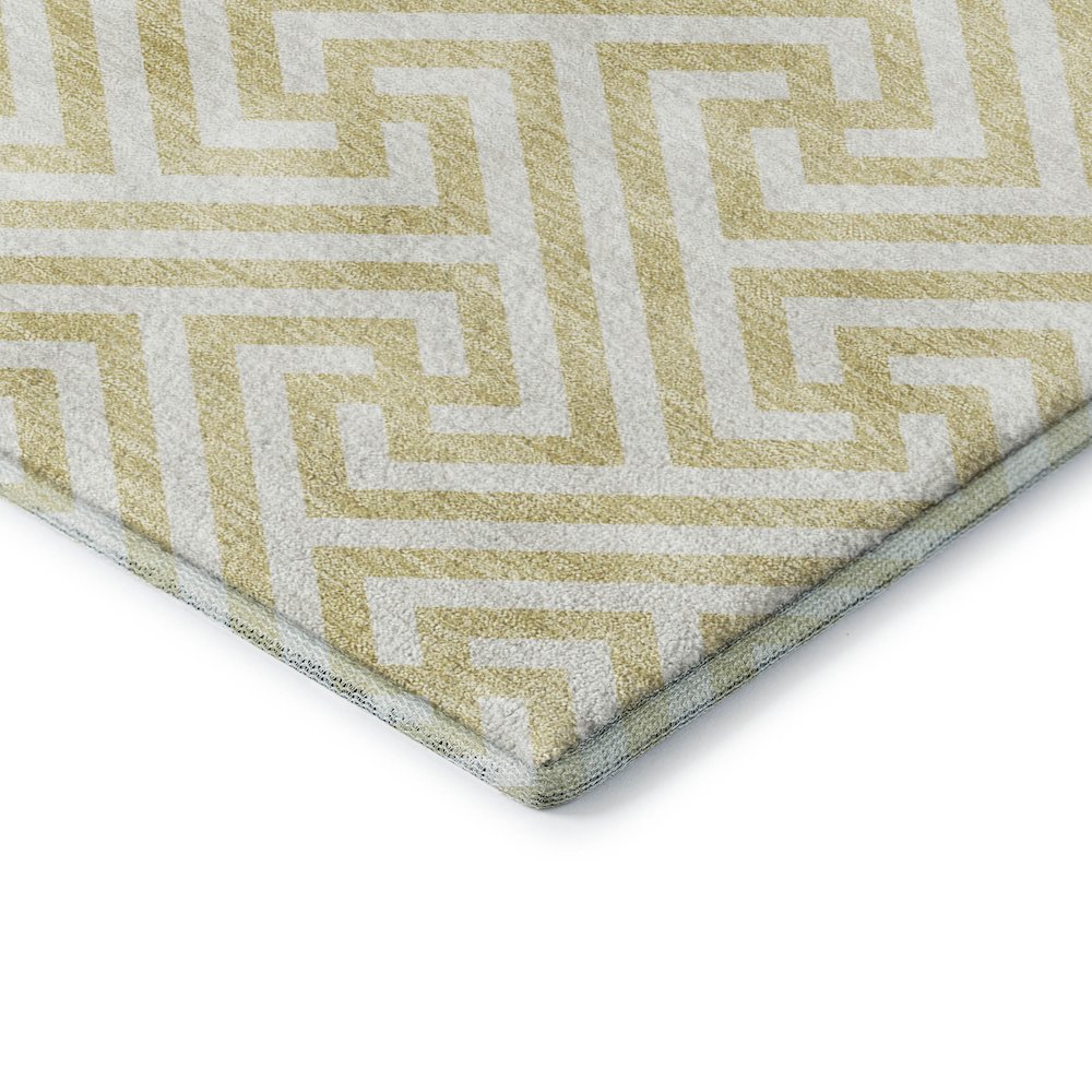 Luxury Washable Indoor/Outdoor The Reserve Wheat 1'8" x 2'6" Rug. Picture 2