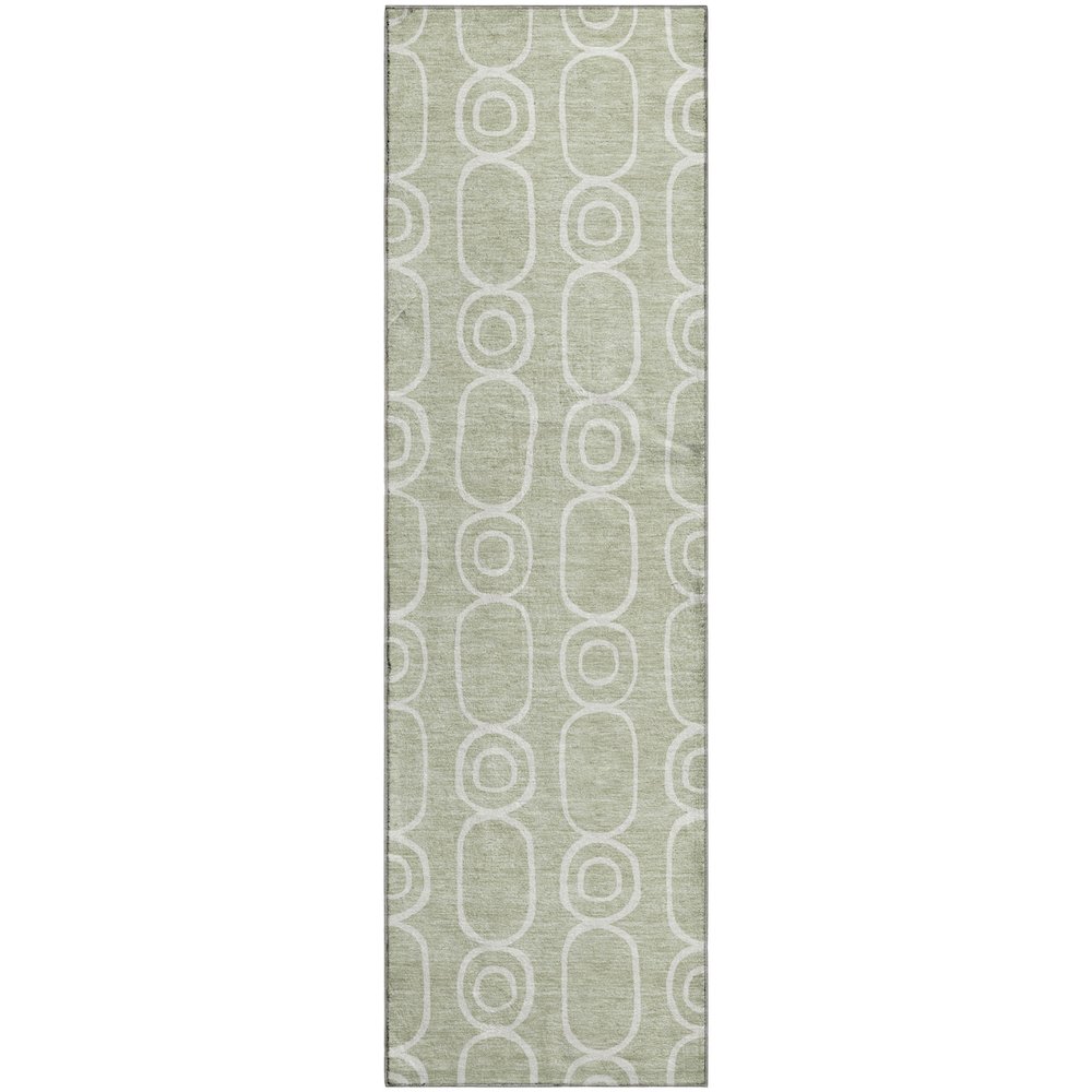 Luxury Washable Indoor/Outdoor The Reserve Celery 2'3" x 7'6" Runner Rug. Picture 1